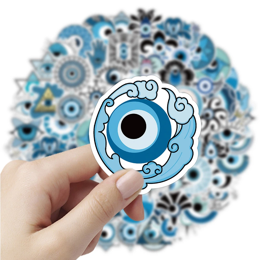 10/30/50pcs New Turkish Evil Eye Graffiti Stickers Skateboard Laptop Motorcycle Album Car Luggage Cool Waterproof Sticker Toy
