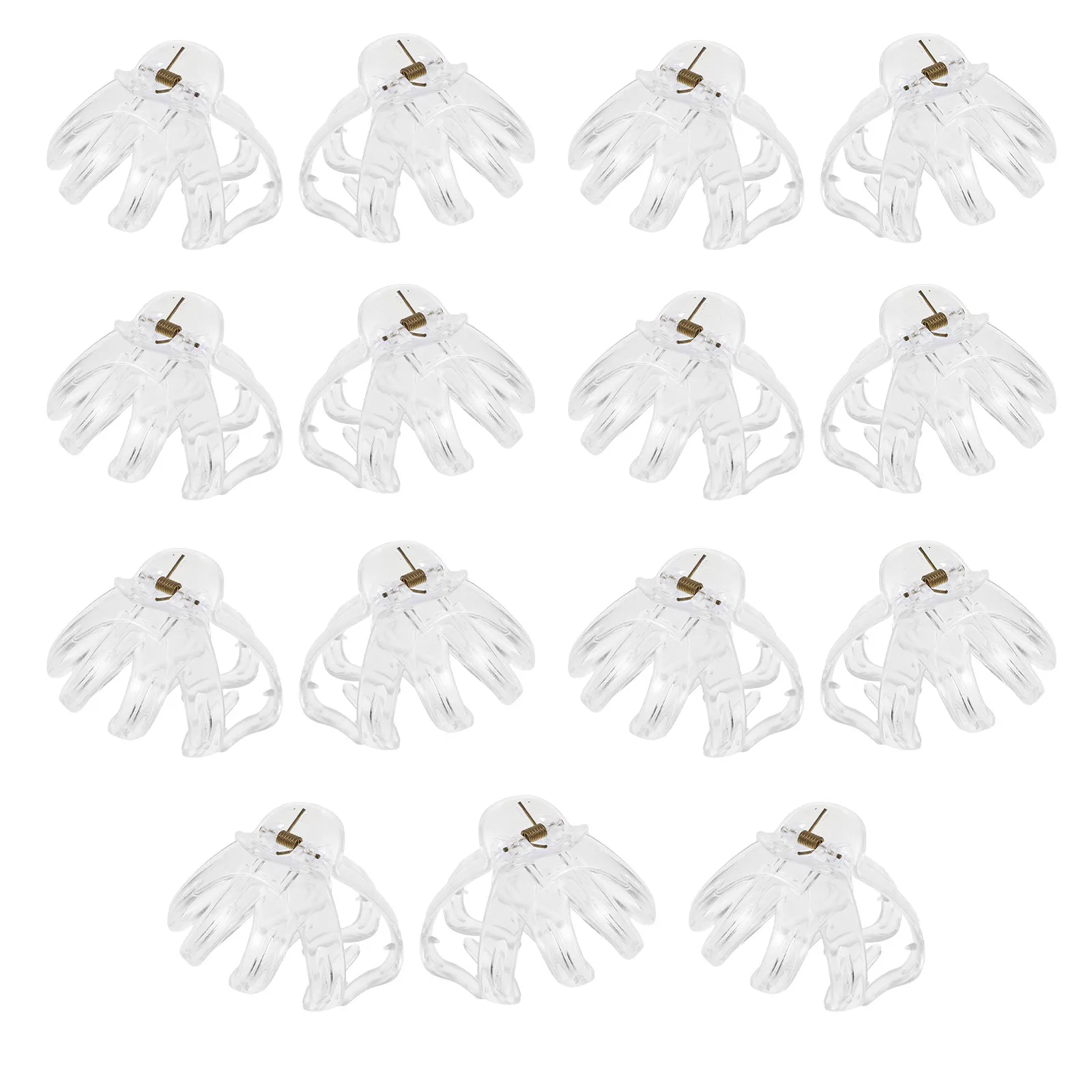 

Набор из 15 прозрачных заколок-крабов для волос, толстые многофункциональные зажимы для укладки причесок, пучков и высоких хвостов, аксессуары для волос для женщин