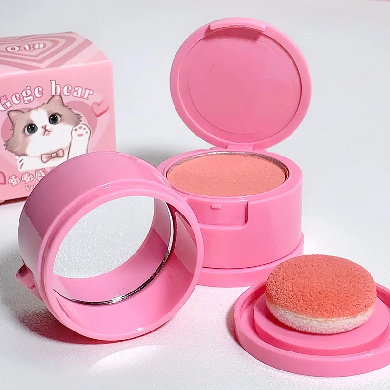 Gege bear Bang Bang soft fog powder blusher matte fog surface naturally lift air, swell color, tender makeup, rouge