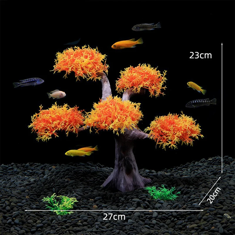 Artificial Underwater Mos tree Aquarium Fish Tank Simulation Decoration Aquarium Backgrounds Plants Water Grass Accessories Home