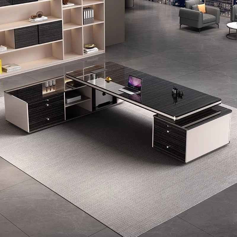 دراسة مكتب كبير مكتب الاستقبال تخزين الجمالية الحديثة مكتب مكتب المنظمون الفاخرة Escritorio Oficina الأثاث التجاري #5