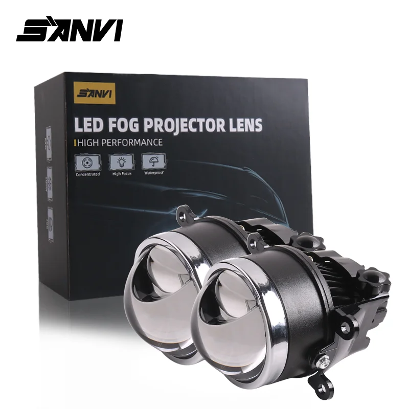 

SANVI 3-дюймовый гиперболоидный биосветодиодный противотуманный проектор с линзой 5500K Spot Matrix Led Light для Ford Explorer Opel Toyota Chevrolet противотуманная фара