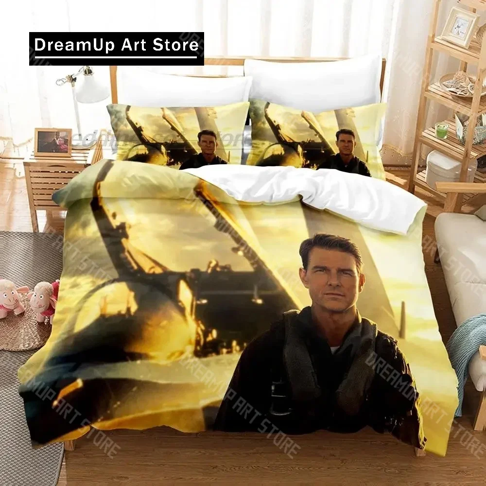 

3D Print Fashion Top Gun Maverick Bedding Set Boys Girls Twin Queen King Size Duvet Cover Pillowcase Bed boys Adult Bedroom