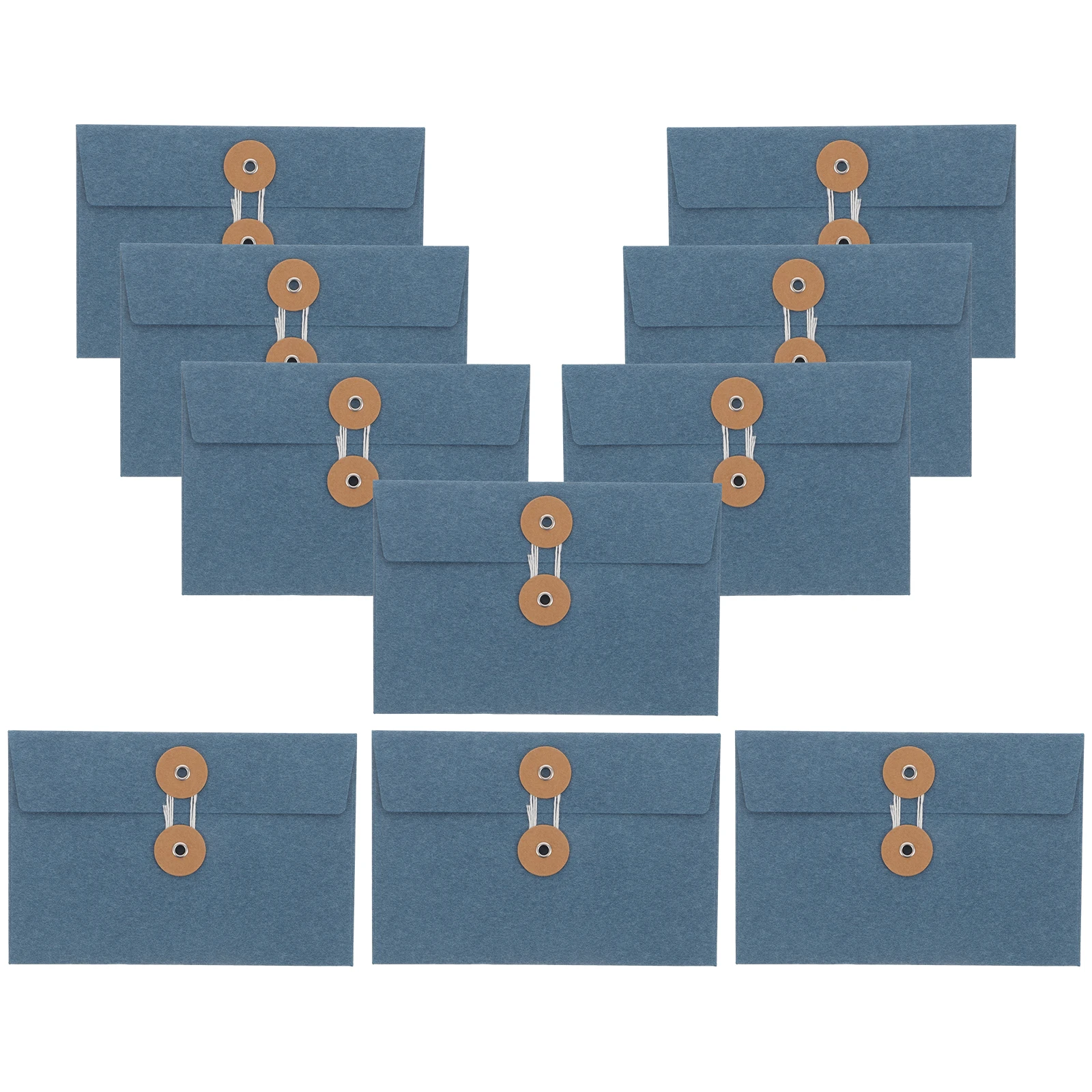 

10pcs Kraft Paper Envelope File Bags Vintage String Closure Storage For Office School Documents Black Thickened Multifunctional