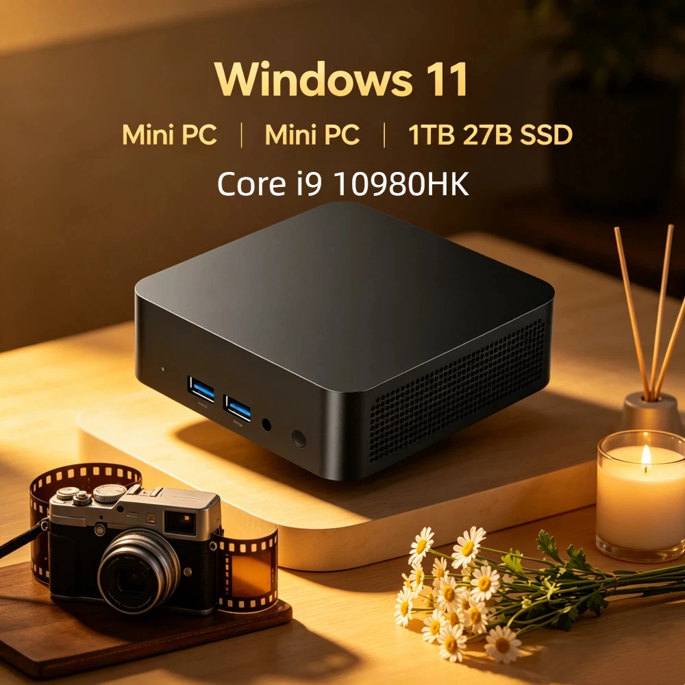 MINI PC Windows 11 Pro 32GB RAM 1TB 2TB SSD WIFI 6 BT5.2 4K HD Mini Gaming Office Study Pc With 3 Years Warranty Core i9 10980HK