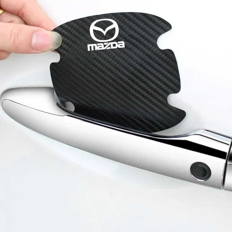 

8Pcs Car Door Handle Cup Protective Sticker Carbon Fiber for Mazda CX5 CX30 CX3 CX4 CX7 CX8 CX9 Mazda 3 5 6 RX7 RX8 MX5 Atenza A