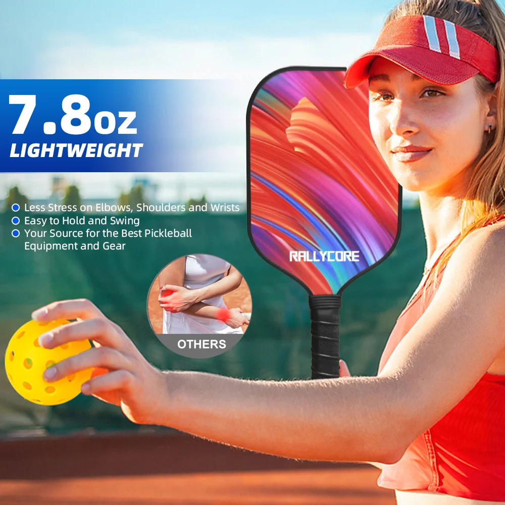 

Fiberglass Pickleball Paddles Set, USAPA Compliant, Powerful Design with Carry Bag for Beginners