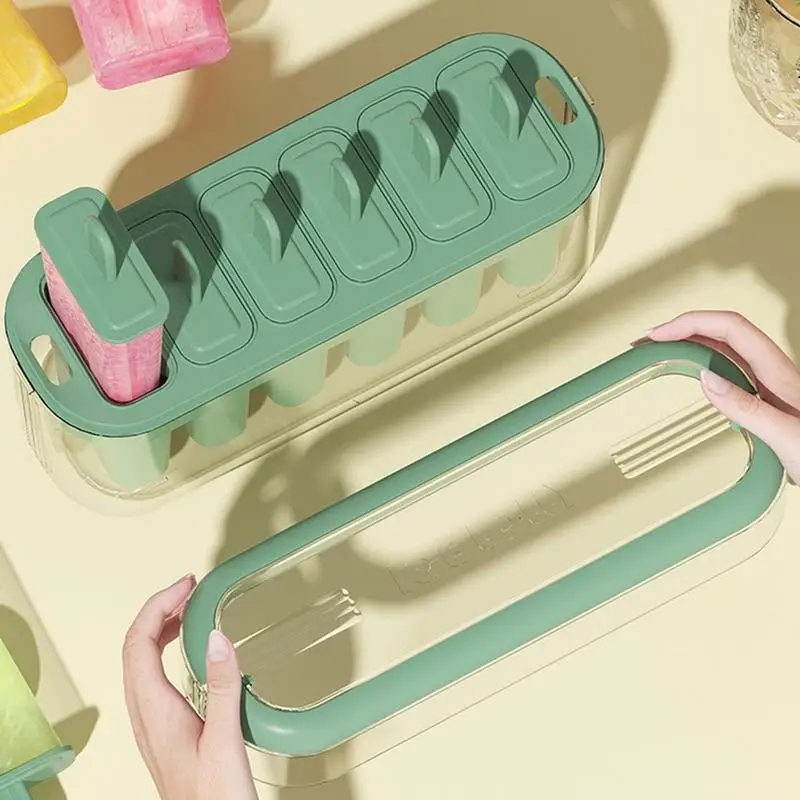 Ice Pop Maker Popsicle Mold Set 6 Pieces Homemade Popsicle Holder Easy Release Ice Cream Molds Reusable DIY Popsicles Molds