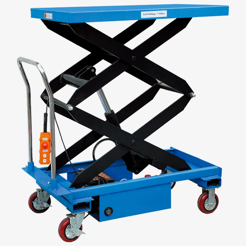 

For Jialite New Portable Hydraulic Electric Half Scissor Lifting Table Retail Hotel Industry Metal Logistics Handling Equipment
