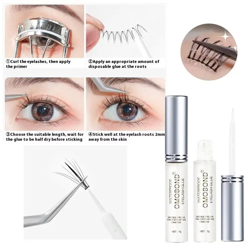 CCHATM 1/3pcs 7g False Eyelash Glue Quick Dry Eyelashes Glue Waterproof Invisible Lasting Strong Lashes Glue Makeup Beaut Tools