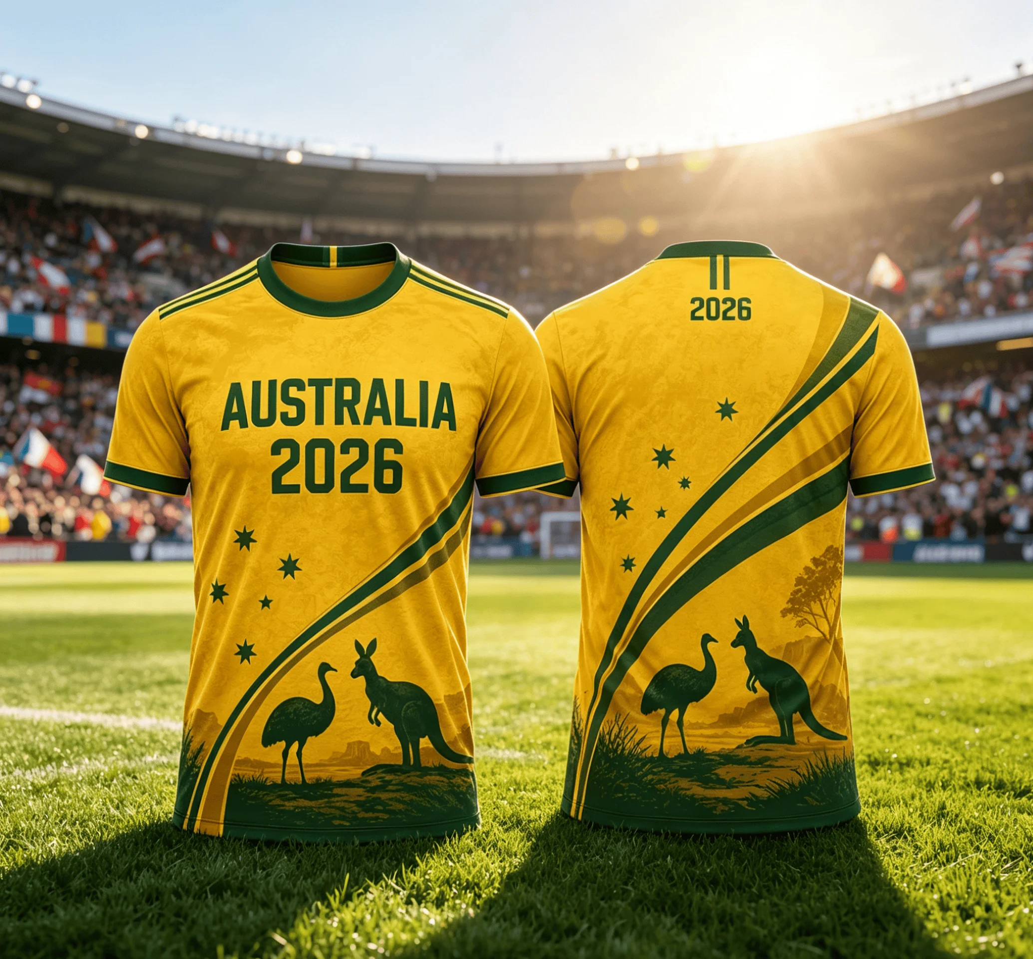 Australia 2026 Kangaroo Soccer Jersey, Fan Sports T-shirt