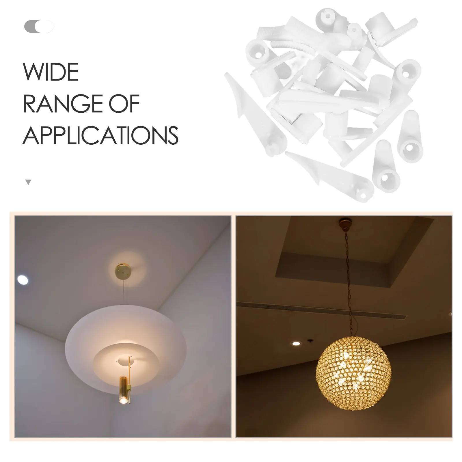 10Pcs Lampshade Holder Clip on Ceiling Light Fixture Accessories Flush Mount Compatible Universal Design Stable Secure Hold
