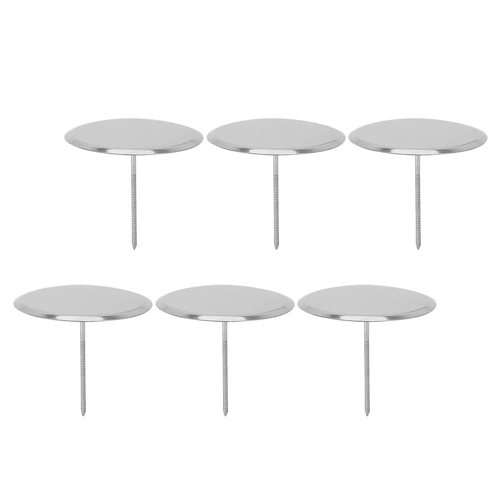 6 Pcs Stainless Steel Mounting Nails Cake Cupcake Decor Tools Frosting Flower Accessories Large Icing Making Stand Metal Piping