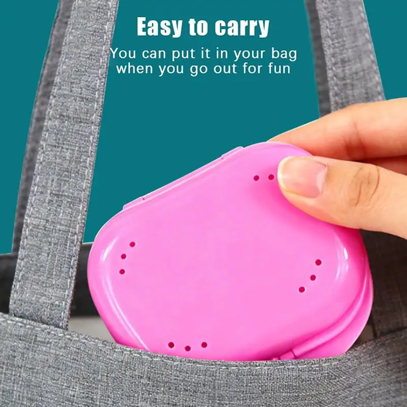Dental Retainer Case for Teeth Guard Mouthguard Storage Durable Denture Box for Sports and Daily Use