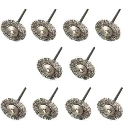 

T Type Stain T Type Stainless Steel Wire Wheel Brush Cleaning Polishing Grinding Rotary Tool 3mm Shank50pcs 3mm*25mm
