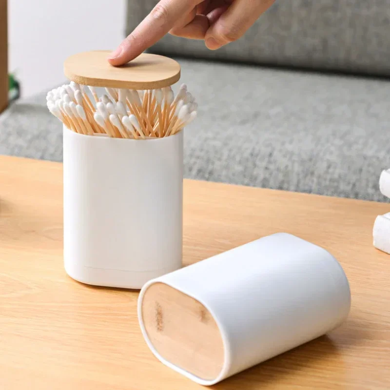 

Toothpick Holder Cotton Swabs Box Automatic Pop-up Toothpick Storage Case Dispenser Dental Floss Storage Container Home Decor