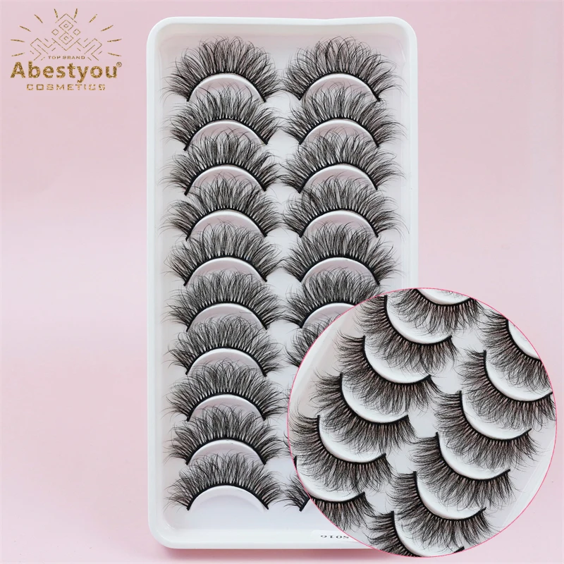 Abestyou 15mm 3d New Mink Fluffy Eyelashes Crisscross Russian Soft Wispy Individual Lashes Bulk Wimper Extensions Benodigheden