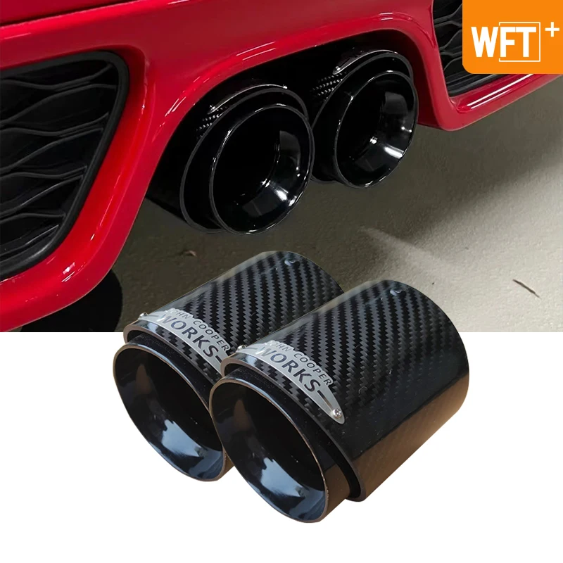 1PCS Black Chrome and Carbon Fiber Muffler Tip Fit for Mini Cooper Exhaust Tip R55 R56 R57 R58 R59 R60 R61