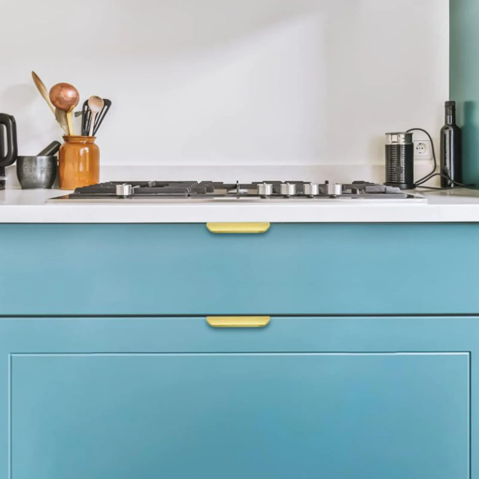 Unsichtbare Schrankgriffe, Fingerrand-Zugschränke, Küchenmöbelzubehör aus Aluminiumlegierung für Küche, Badezimmer, Schlafzimmer