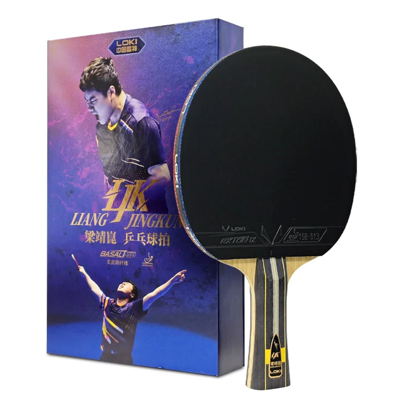 

LOKI Liang Jingkun Table Tennis Racket Professional Basalt Carbon Ping Pong Paddle LJK Bat with FH RXTON 9 & BH TELSON Rubber