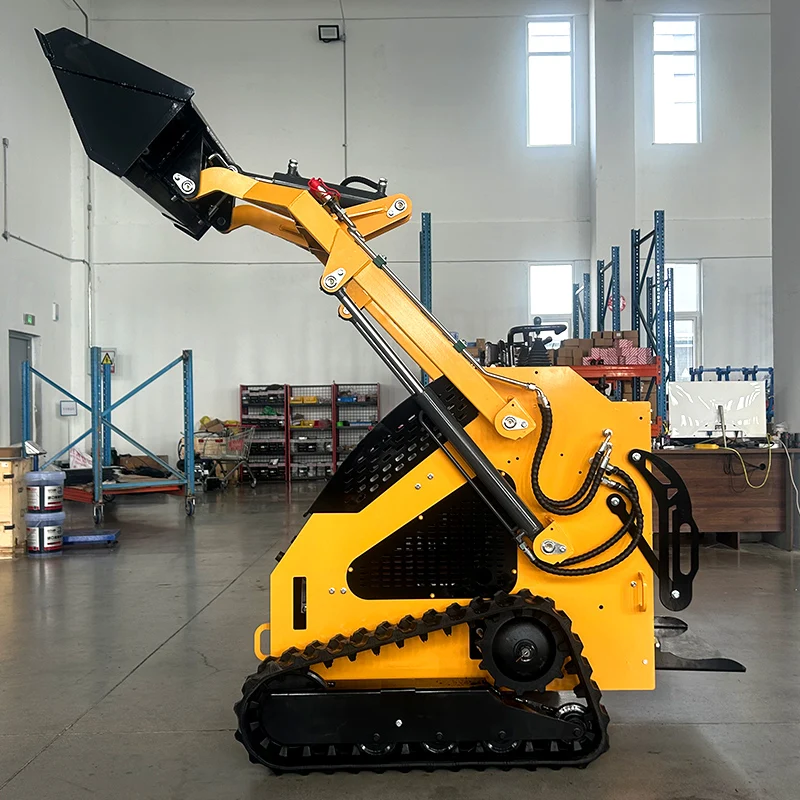 customized Cheap Mini Skid Steer Loader  Diesel Mini Skid Steer Loaders Crawler Driving Style Mini Wheel Loader