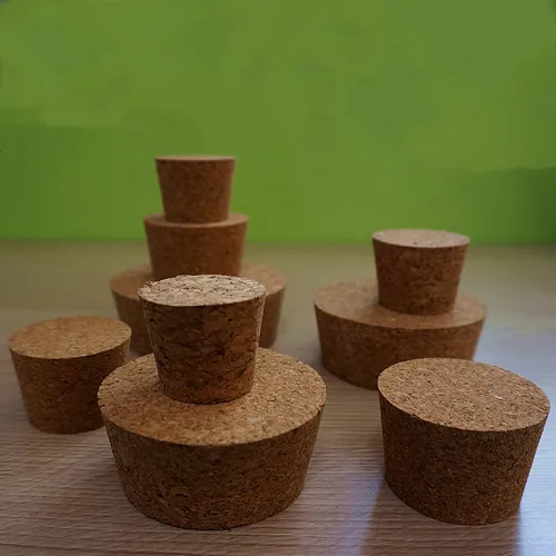 Imagen 2 del producto 2 unids/lote laboratorio tamaño grande diámetro superior 51mm a 105mm tapa de corcho de madera termo tapón de botella aceite esencial pudín tapa de botella de vidrio