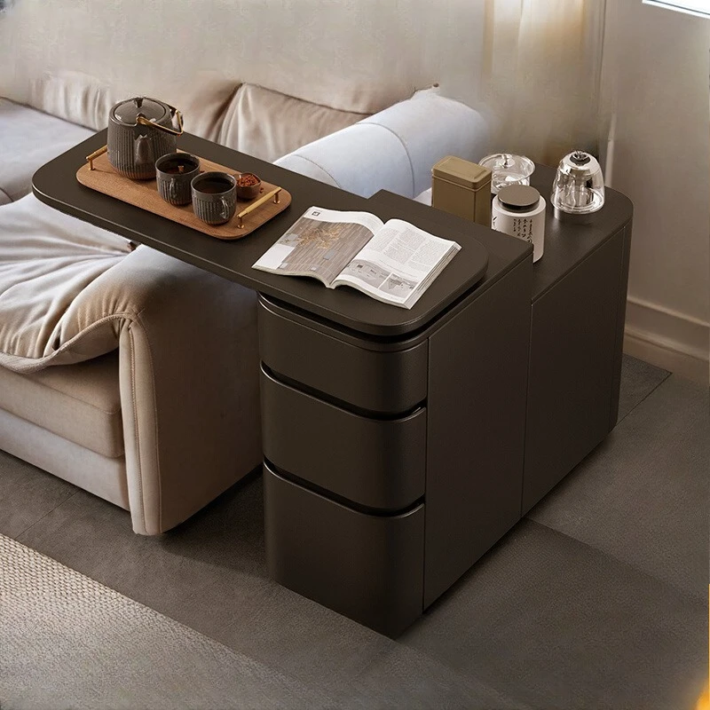 

Retro multifunctional storage living room snack cabinet tea table