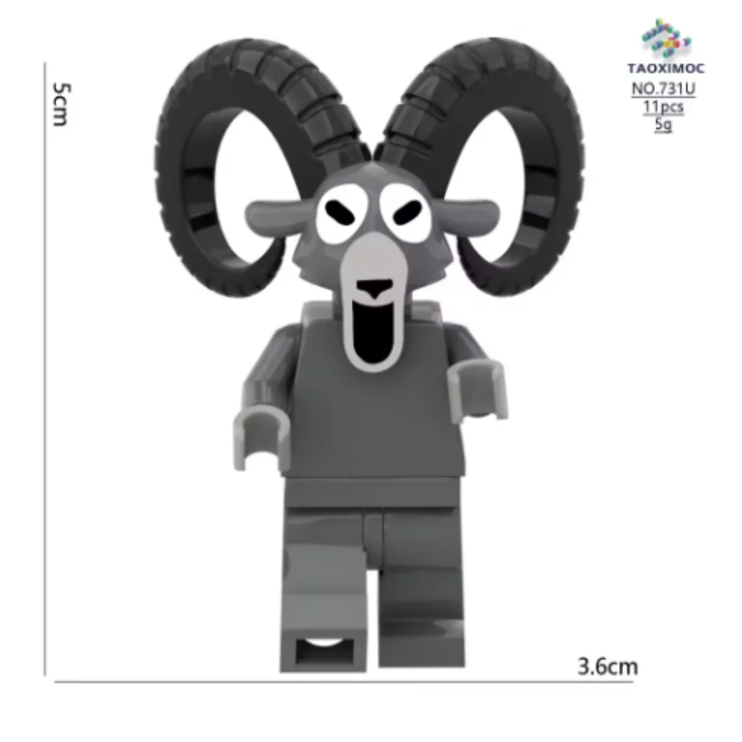 99 Nights in The Forest Deer Owl Goat Monster Building Blocks Set Model Assembled Building Blocks Children's Toys Plastic Doll