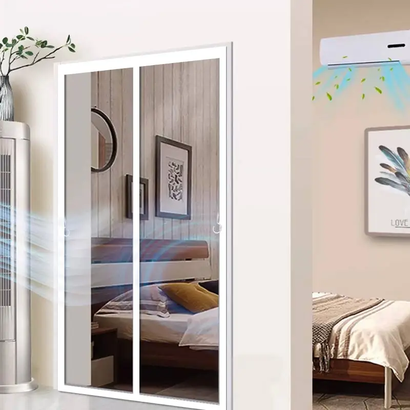 Transparent, warm, windproof, air conditioning partition curtain, mosquito proof, air conditioning door curtain, easy to install