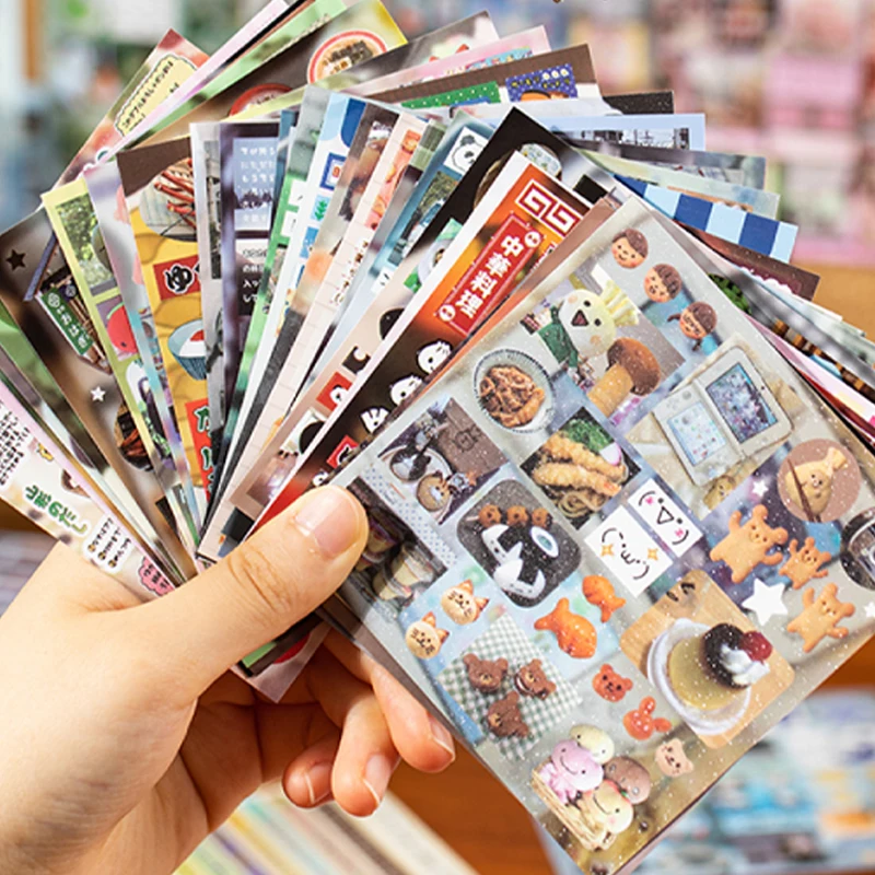 السيد ورقة السعادة دفتر مربع قطع ملصق غشائي كتاب سكرابوكينغ ملصقات القرطاسية لوازم الأطفال هدية للطلاب