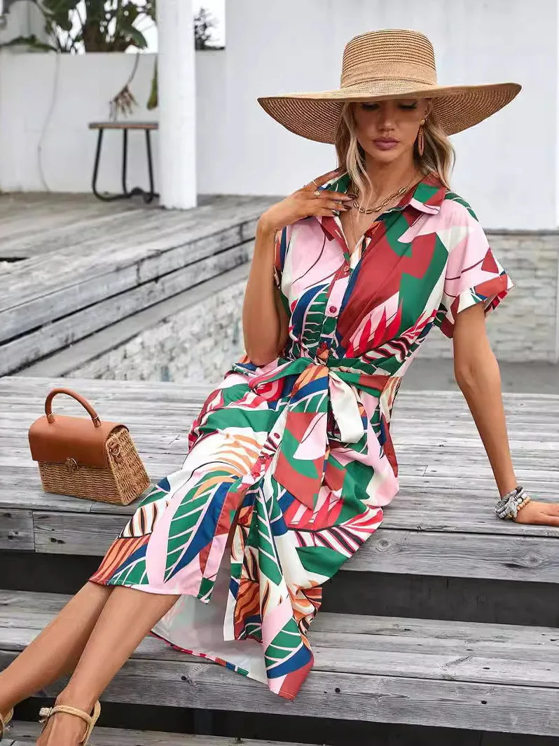 Damen Slim Fit Sommer Dr Cross-Border Knöchellang Single Button Dr Faionable Ele Vielseitig Mitteldünn