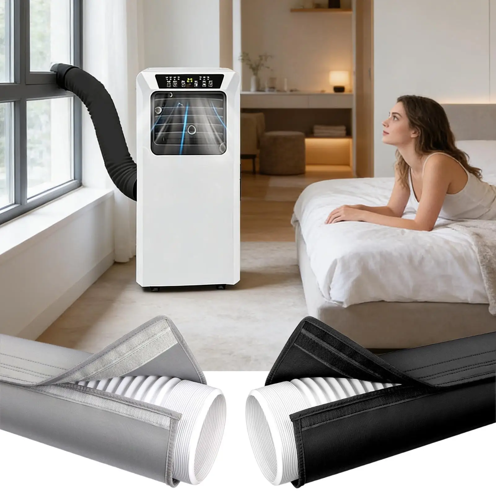 Universal Air Conditioner Hose Cover Dustproof AC Exhaust Hose Sleeve Insulation Cover AC Protection Air Conditioner Accessories