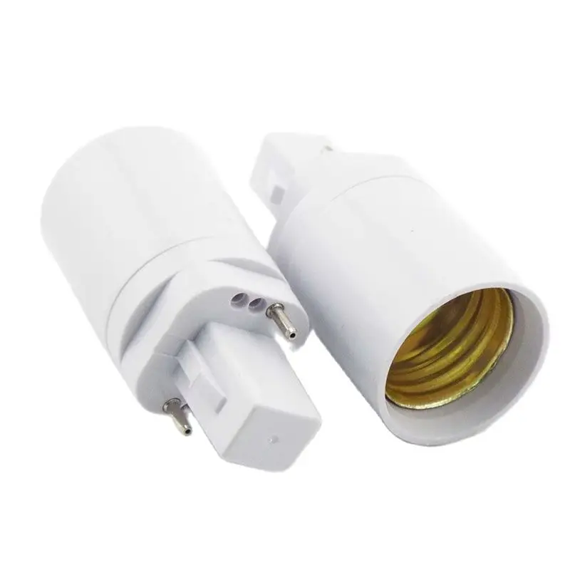 5Pcs Retardant G24 To E27 Lamp G24 Adaptor Screw Holder Converters Light Bulb Base Socket LED Halogen CFL F2