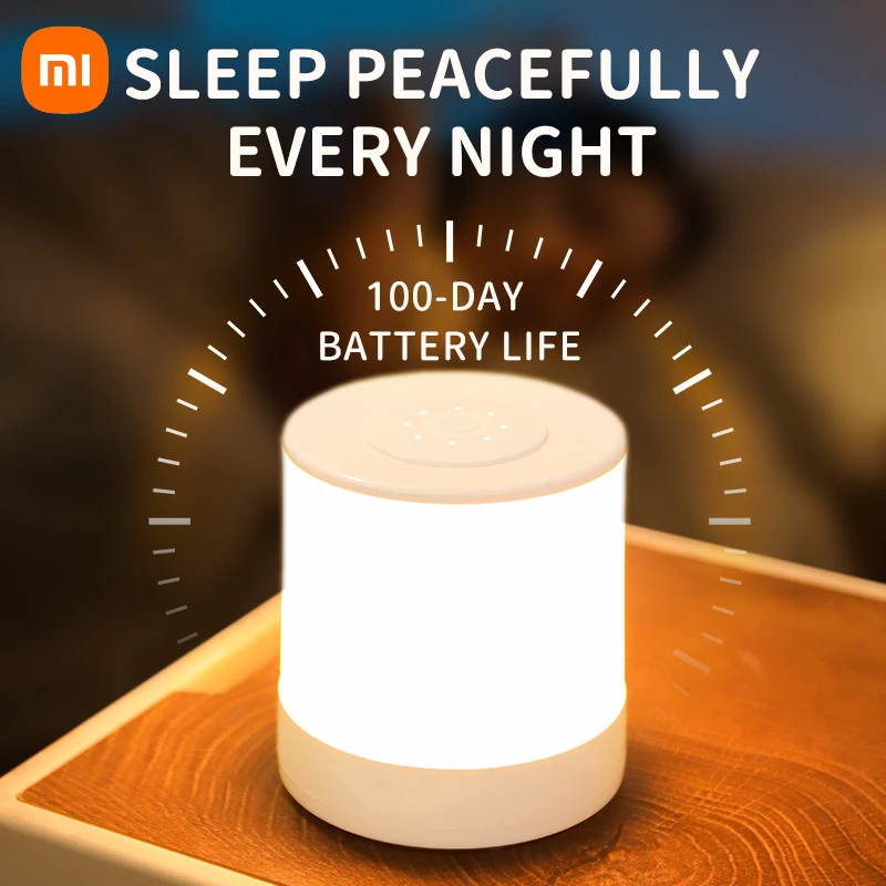 Xiaomi Night Light Led Touch Sensor Light Stepless Dimmable Beside Lamp USB Charging Table Lamp Baby Night Lamp for The Bedroom