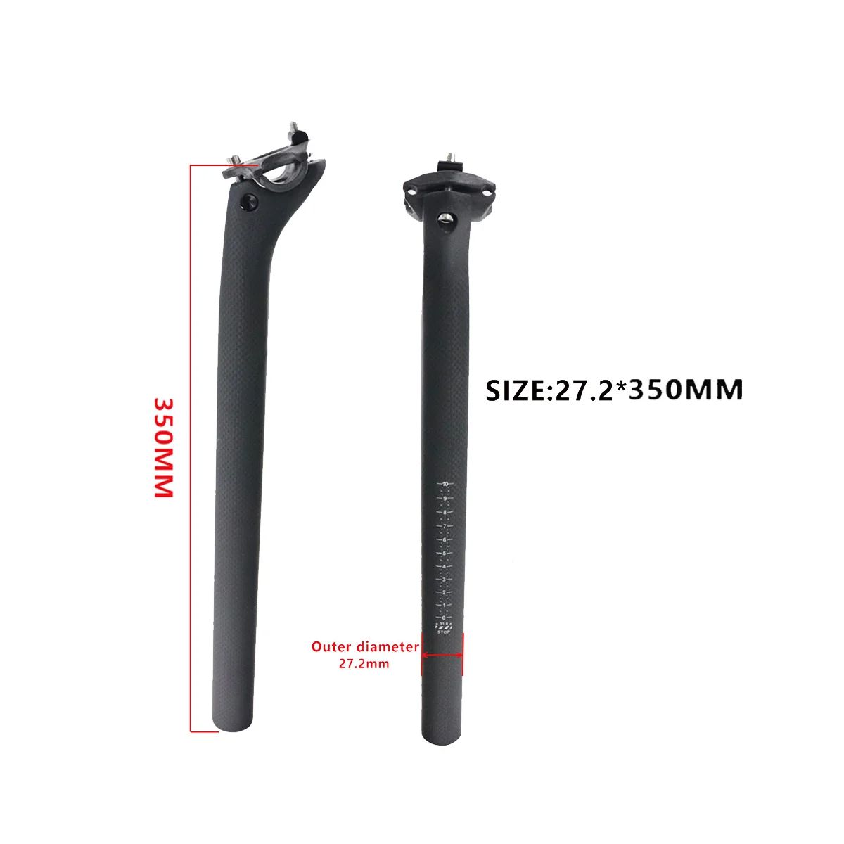 Mountain Bike Carbon SeatPost 27.2 X 350Mm Offset 20Mm Road Bike Seatpost Carbon Fiber Seatpost