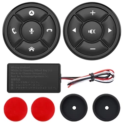 Uzaktan kumanda düğmeleri 10 anahtar kablosuz araba direksiyon simidi evrensel araba radyo dvd gps multimedya navigasyon kafa ünitesi için uzaktan