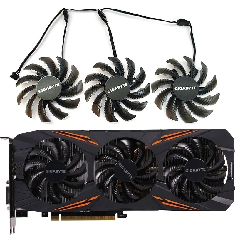 Nuevo ventilador de 75MM T128010SU PLD08010S12H GTX 1080 GPU, para Gigabyte AORUS GTX 1080 1070 Ti G1, ventilador de refrigeración para tarjetas gráficas de juegos