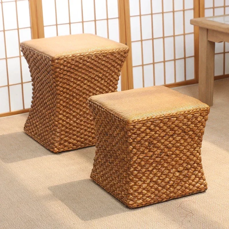 

Creative Rattan Stool,Grass Woven Low Stool,Change Shoe Stool,Living Room Sofa Footstool,Leisure Chair Seats,Modern Furniture