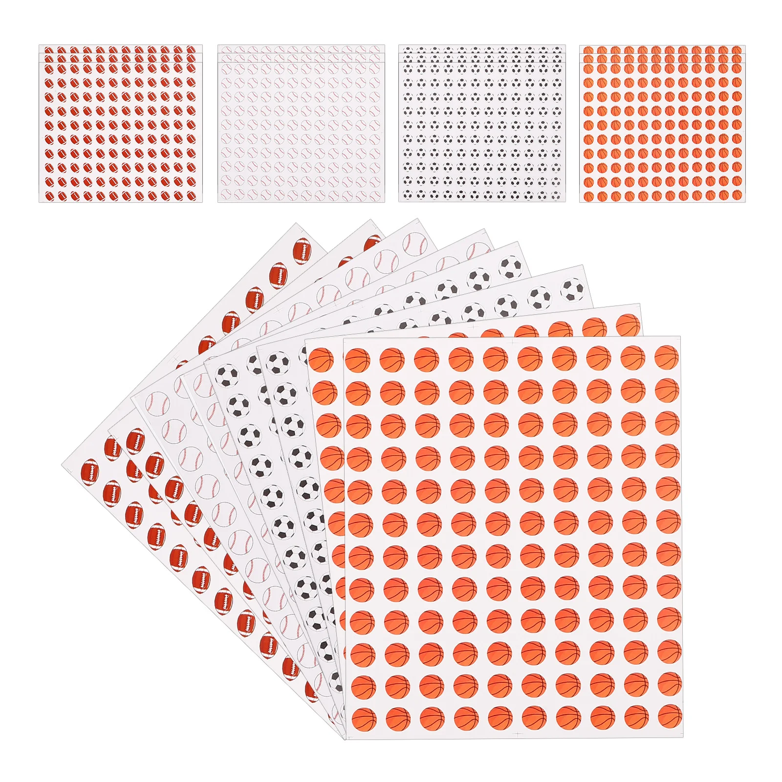 

20 Sheets Ball Theme Stickers Fun Sports Decals for Bottles Jars Lockers Craft Projects Party Decoration DIY Scrapbooking Wall