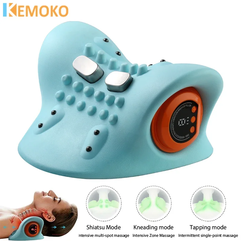 

EMS Neck and Shoulder Relaxer Cervical Traction Device for Relief & Cervical Spine Alignment Chiropractic Pillow Neck Stretcher