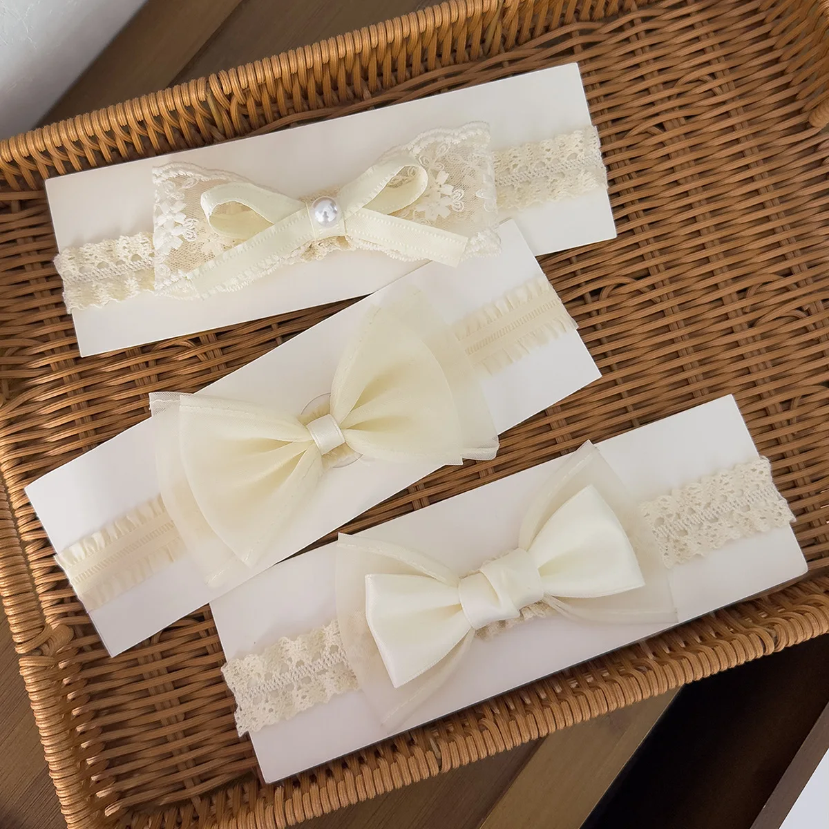 

Little Princess Chiffon Bow Headband Baby Lace Bow Nylon Turban for Newborn First Birthday Hair Accessory Cute Girls Hairband