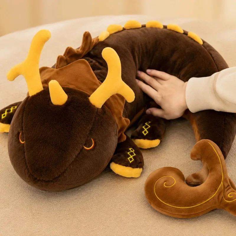 Genshin Impact Zhongli Dragon Doll Long Cushion Anime Character Bedroom Sofa Home Decor Fantasy Game Collectible Gift For Fans
