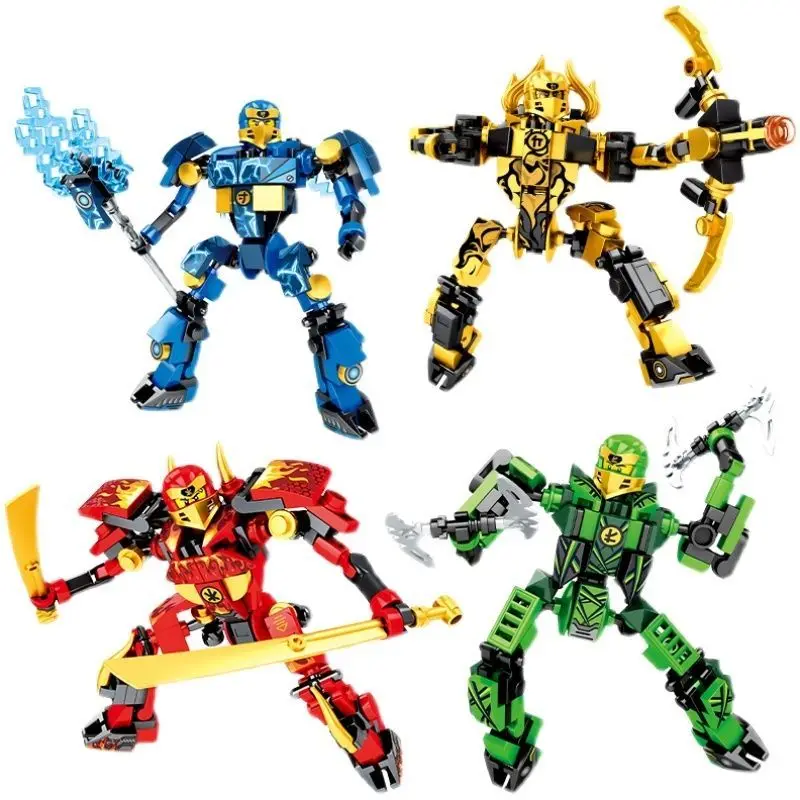 Ninja Dragon Building Blocks Mini Compatible Figures Bricks Kit Classic Movie Model Kids Toys Boys For Children