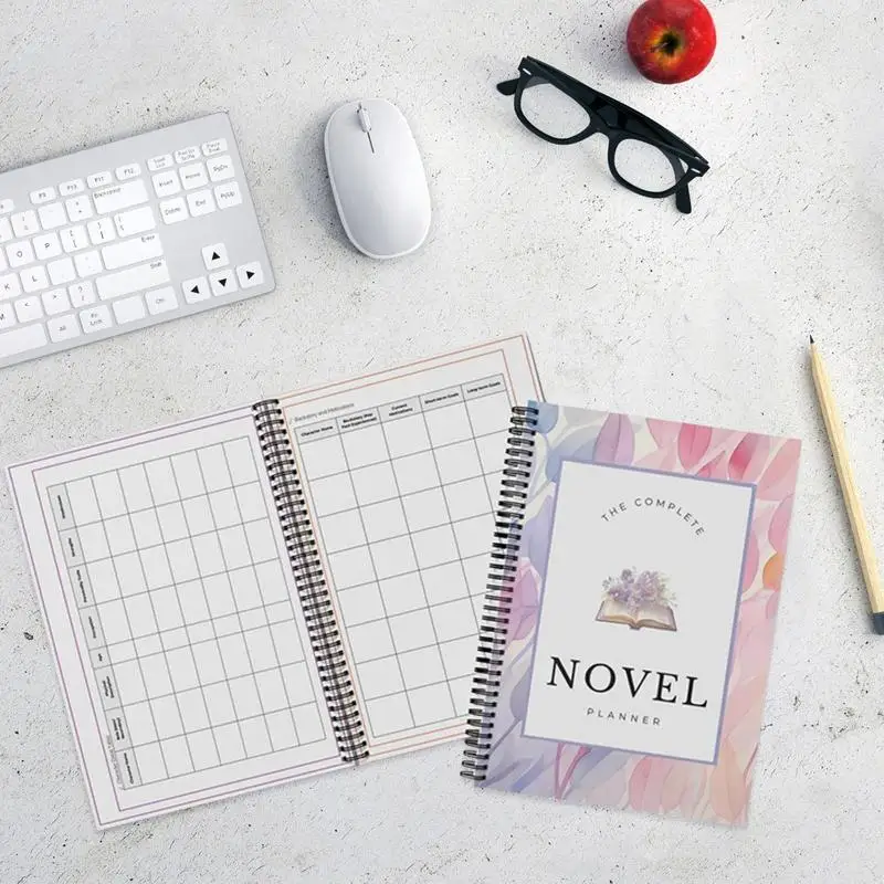 Planificador de escritura novedoso A5, planificador de escritura diario para autores, programa de ficción, libro de trabajo estructurado, productividad y tareas sin fecha