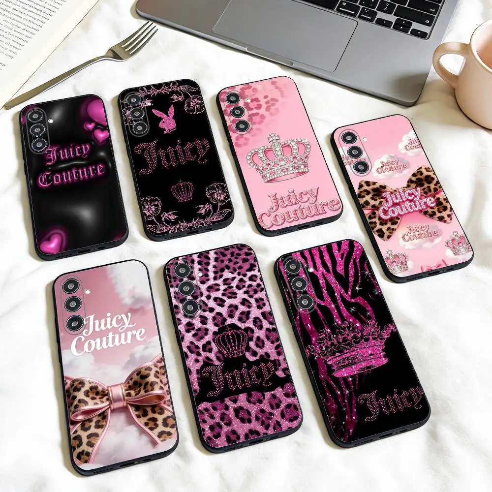 

Y-Y2K Vintage J-Juicy C-Couture phone Case For Samsung Galaxy A73,A72,A71,A70,A53,A52,A51,Others Soft Black Shell