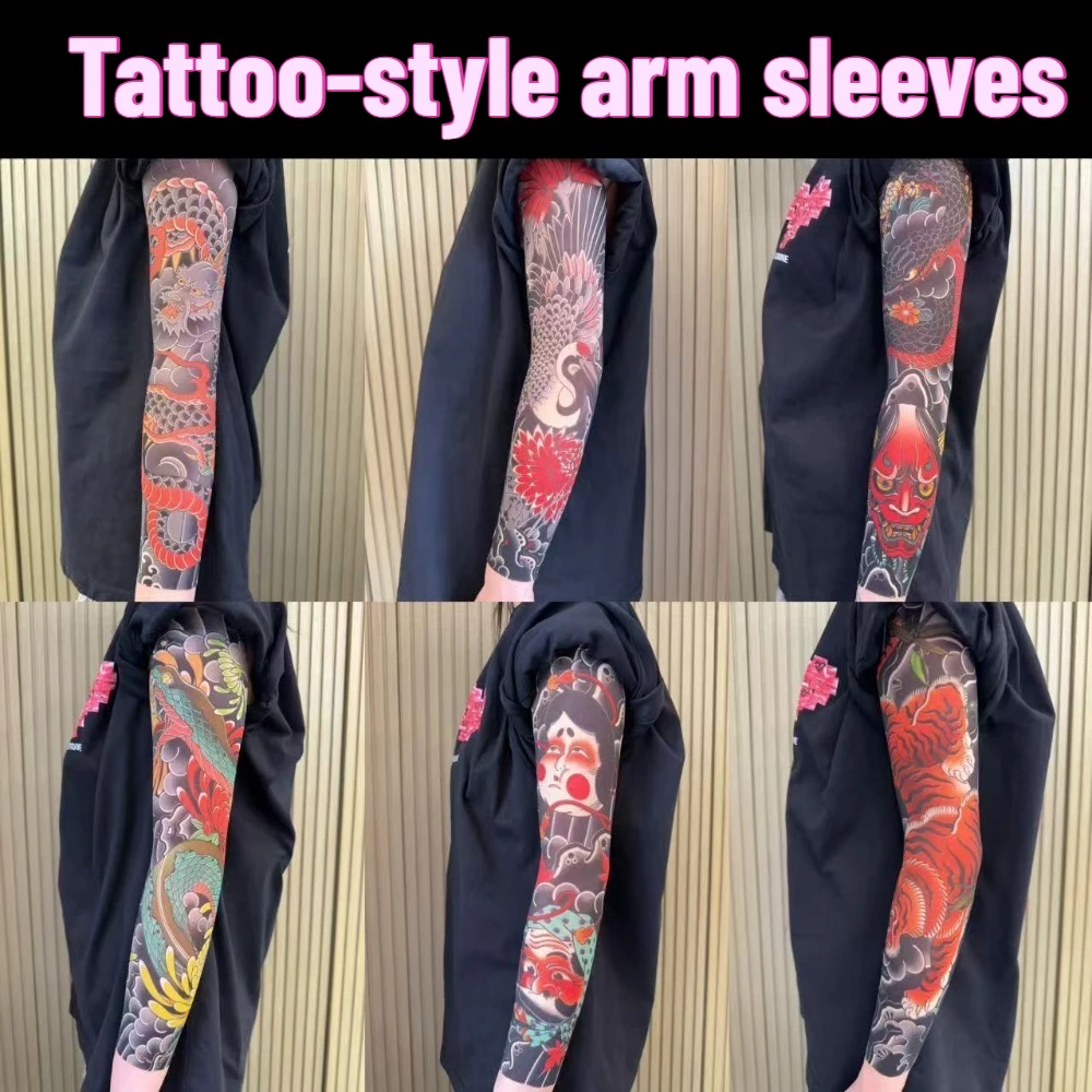Ultra Thin Invisible Tattoo Arm Sleeves UV Protection Sun Resistant Cooling Arm Covers Unisex Outdoor Accessories