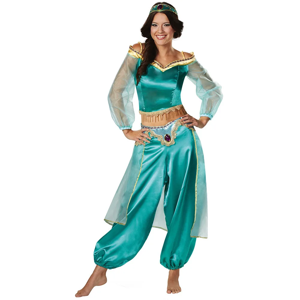 هالوين علاء الدين ياسمين فستان الأميرة ، تأثيري الكبار الأوروبي وأمريكي ، لعب الأدوار ، زي المسرح للكبار