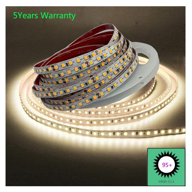 High CRI 95 LED Strip Light 12V/24V For Room - White/Cool White/Warm White/Natural White - CCT LED Strip 5m 600LED