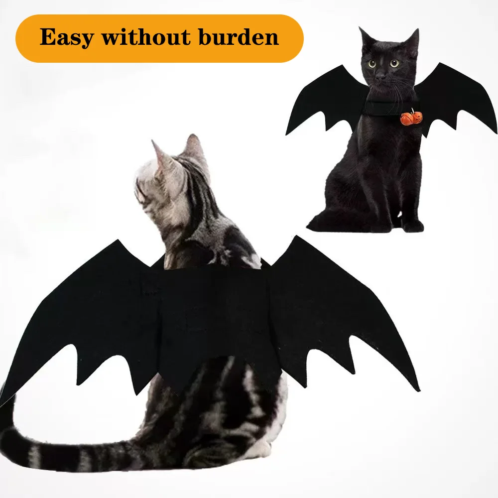 

Gift Black Bat Cat Avenger Mask Cute Matte Bat Black Angel Wings combination Cool Superhero Pet Toys For Cats And Dogs