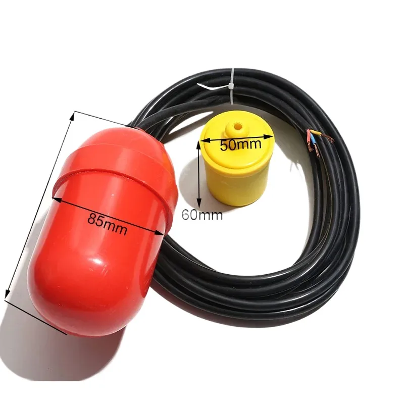 

0-65 ℃ Датчик уровня плавающего шарика UQK-61 для канализационных насосов, медный провод, длина кабеля 5м/10м, 1 шт.